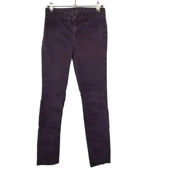 J Brand Skinny Leg Aubergine Purple Low Rise Skinny Jeans 25 - Picture 2 of 4